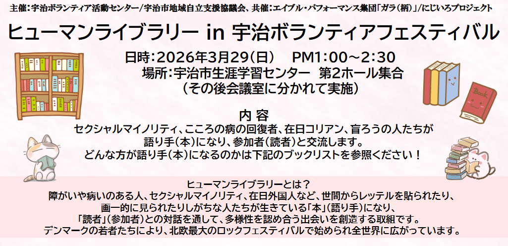 ヒューマンライブラリー in 宇治ボランティアフェスティバル
